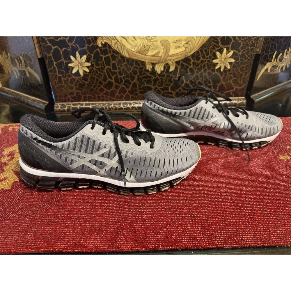 ASICS Men's Gel Running Shoes Size 8.5 Gray Black Athletic Sneakers T5J1Q